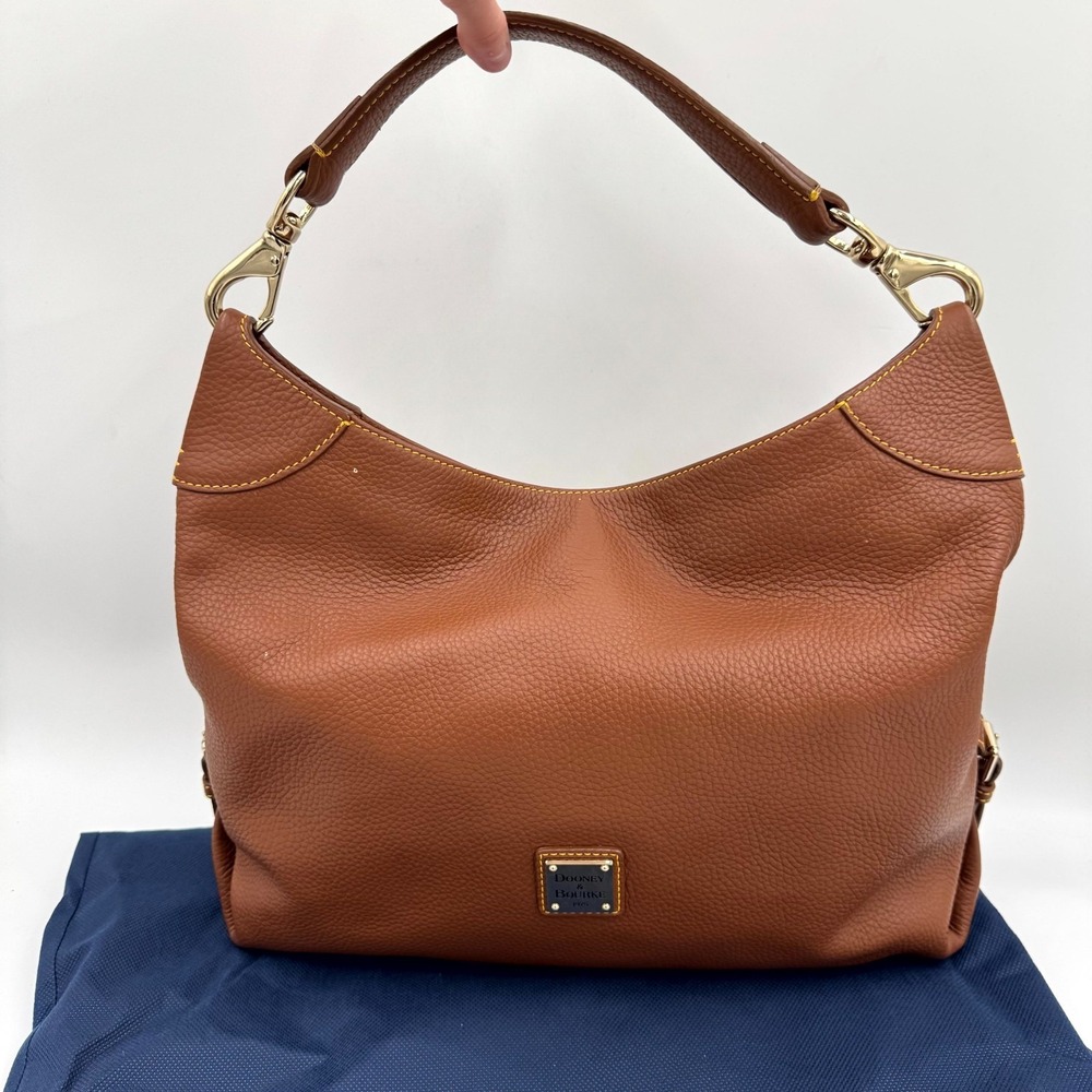 Dooney & Bourke Pebbled Leather Hobo in Brown
